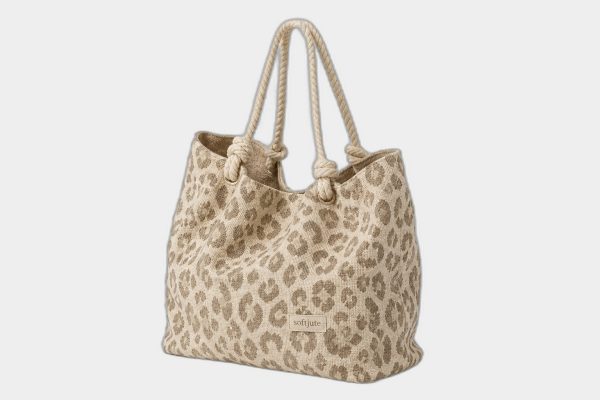 SoftJute Safari Print Designer Tote