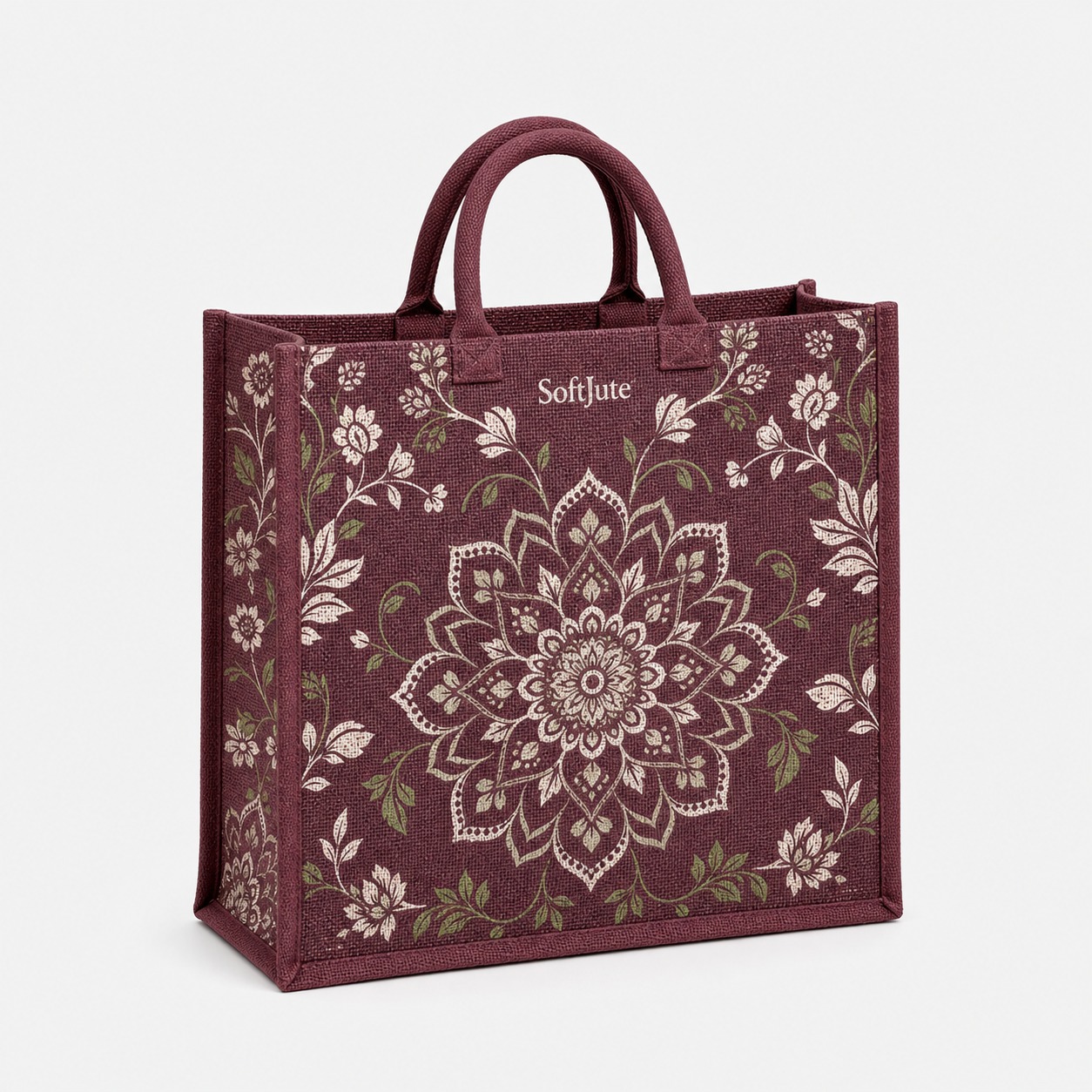 SoftJute Natural Market Grocery Tote